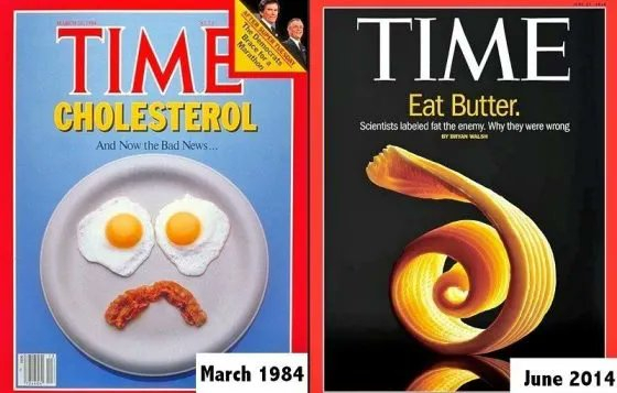 1984 年 3 月：《时代》杂志刊登了题为“胆固醇：坏消息来了”的专题报道，封