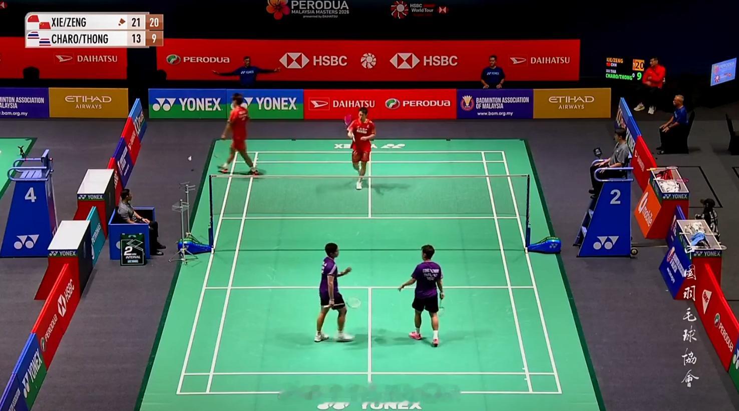 2026年马来西亚羽毛球大师赛 男双 1/16赛谢浩南/曾维瀚 21-13 21