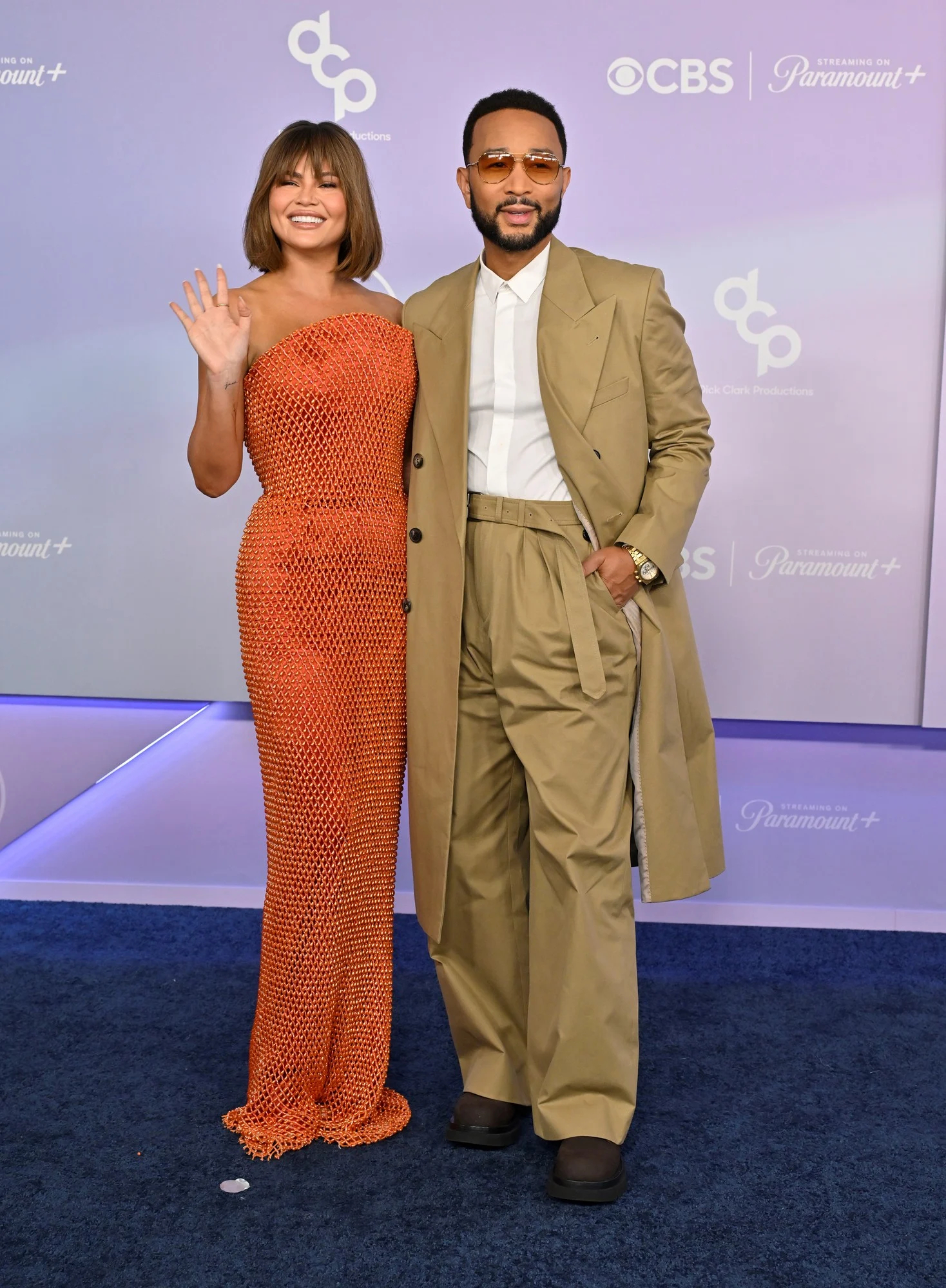 John Legend和妻子Chrissy Teigen 25日拉斯维加斯 出席