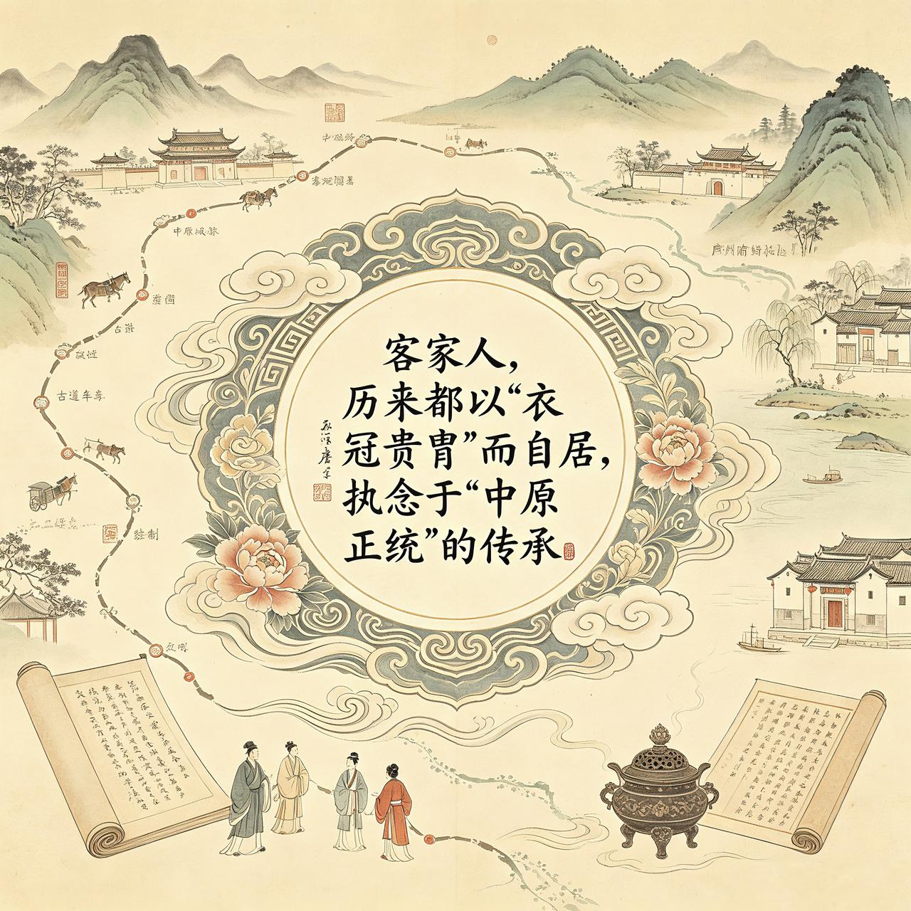 “客家文化是正宗的、没有断层的中华传统文化。”--齐天福
“宁卖祖宗田，不忘祖宗