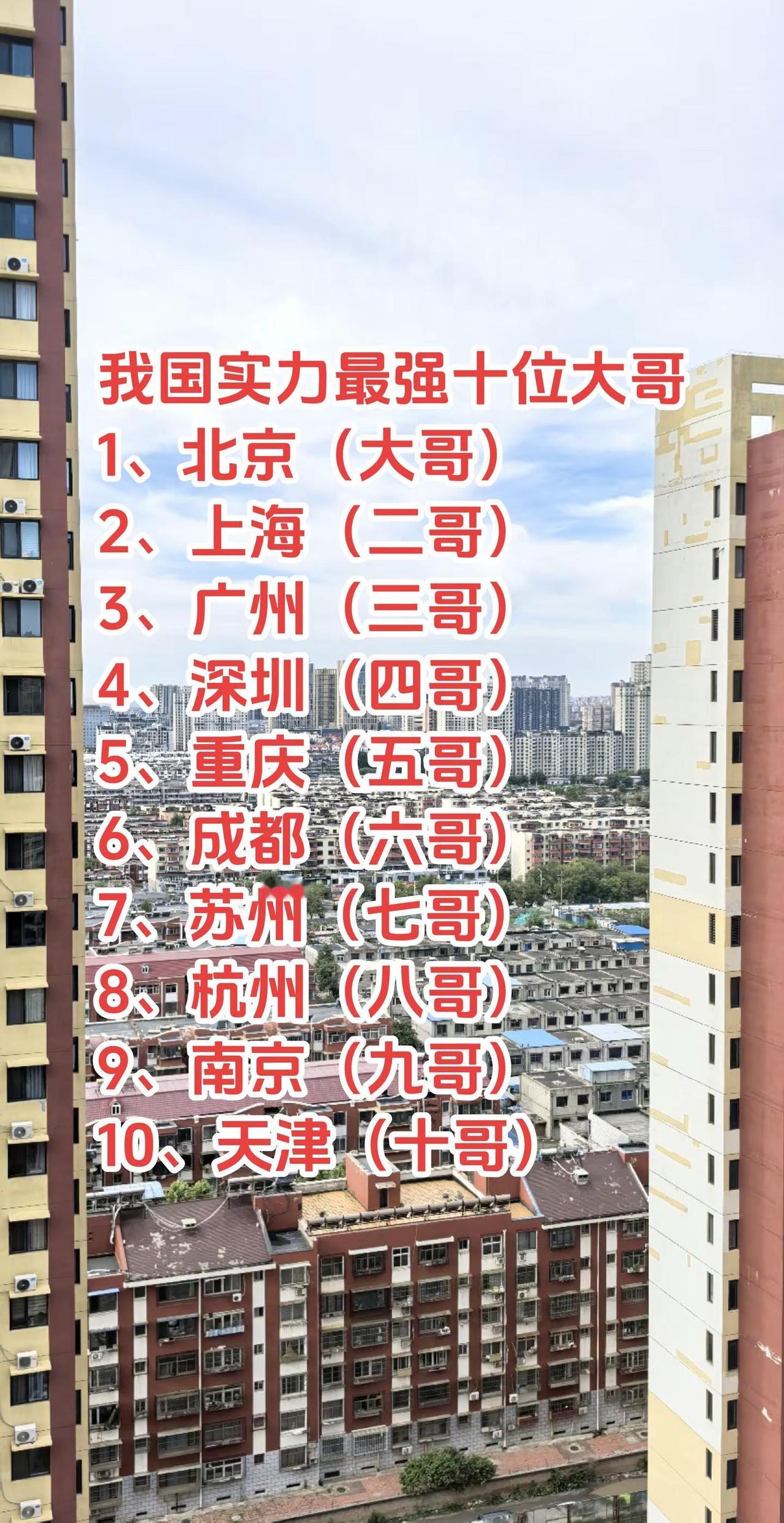 中国实力十大城市大哥 全国十强城市盘点 北上广深成渝苏杭宁津 中国顶尖城市排行