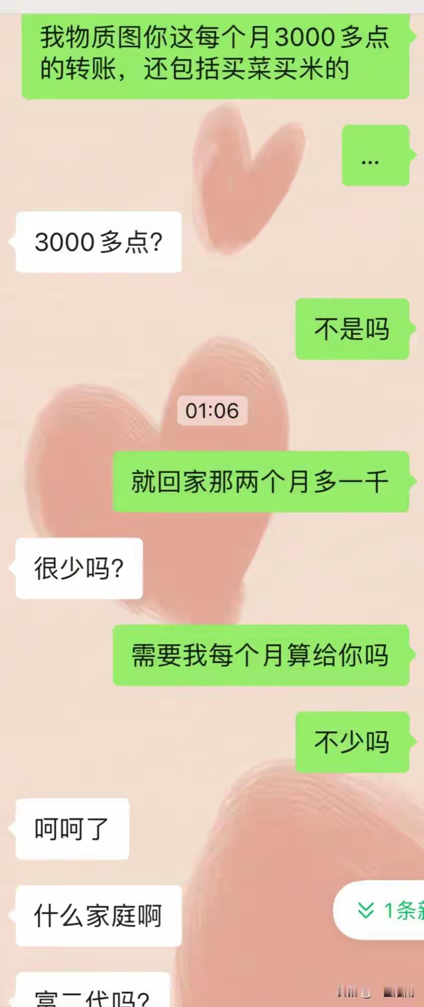 买米买菜养娃，一个月问老公要3000，他说我物质 ​​​