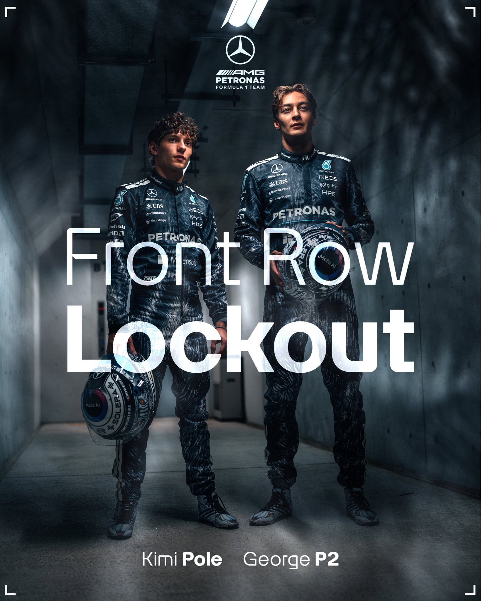 梅赛德斯连续三站比赛包揽发车头排F12026F1日本大奖赛 梅赛德斯AMGF1车