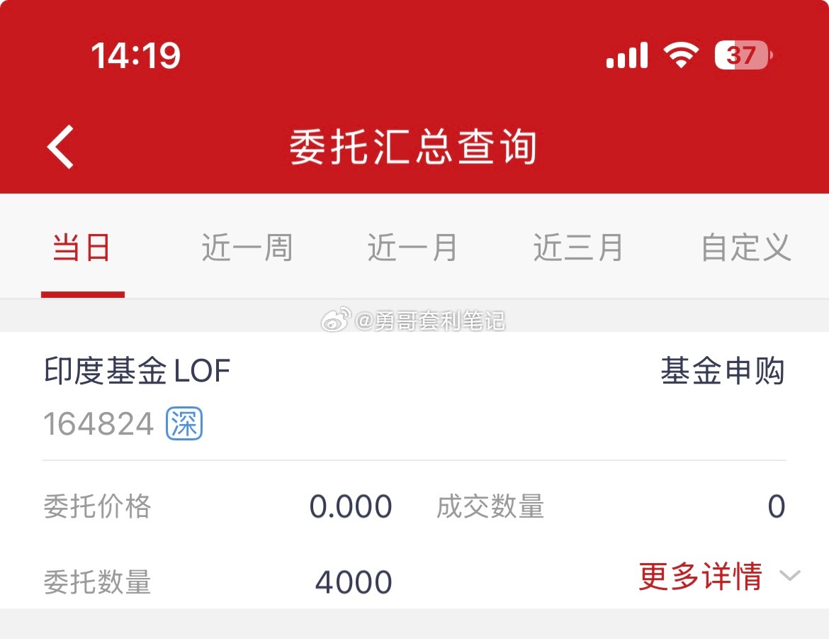 基金套利 今天有两只，美国消费162415，溢价率3%，限额500*6，无底仓不