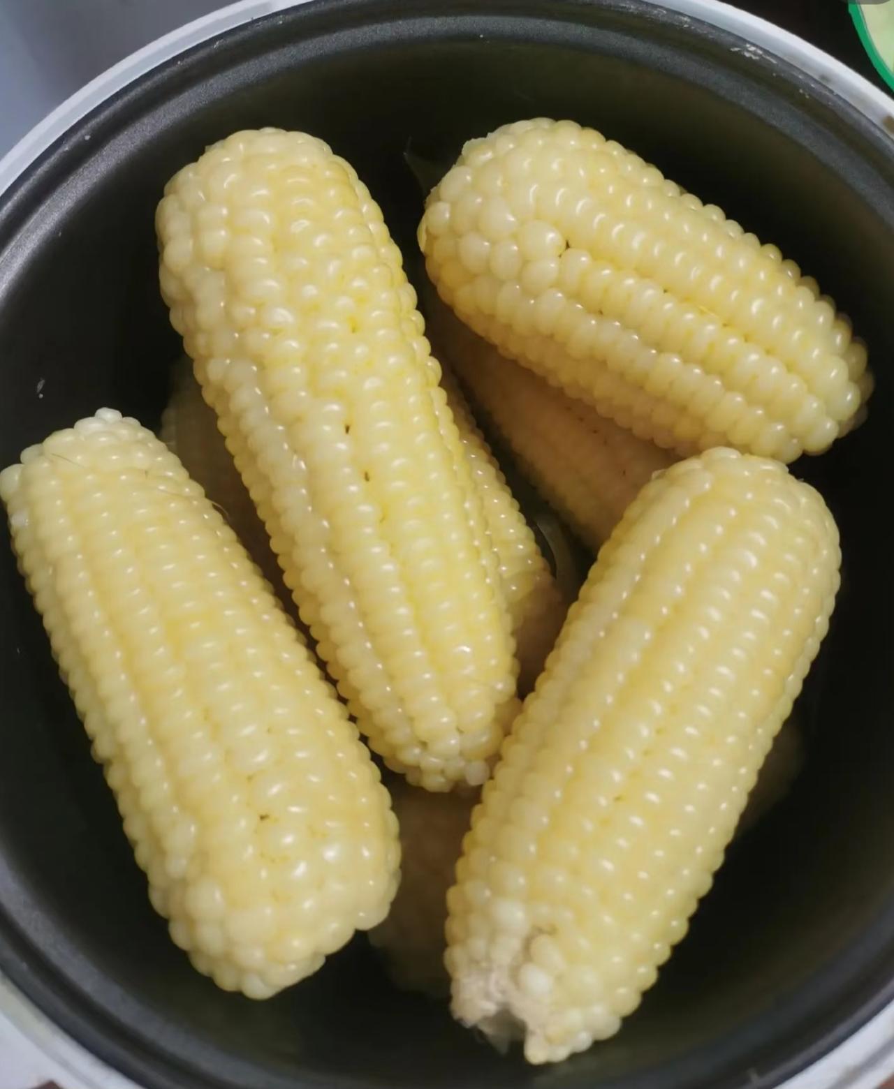 今天晚上吃玉米！
我发现在没有胃口的时候
煮点玉米来吃是个挺不错的选择
糯糯的加