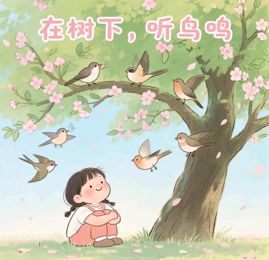 上联：池边看鱼跃，诚邀下联树下听鸟鸣