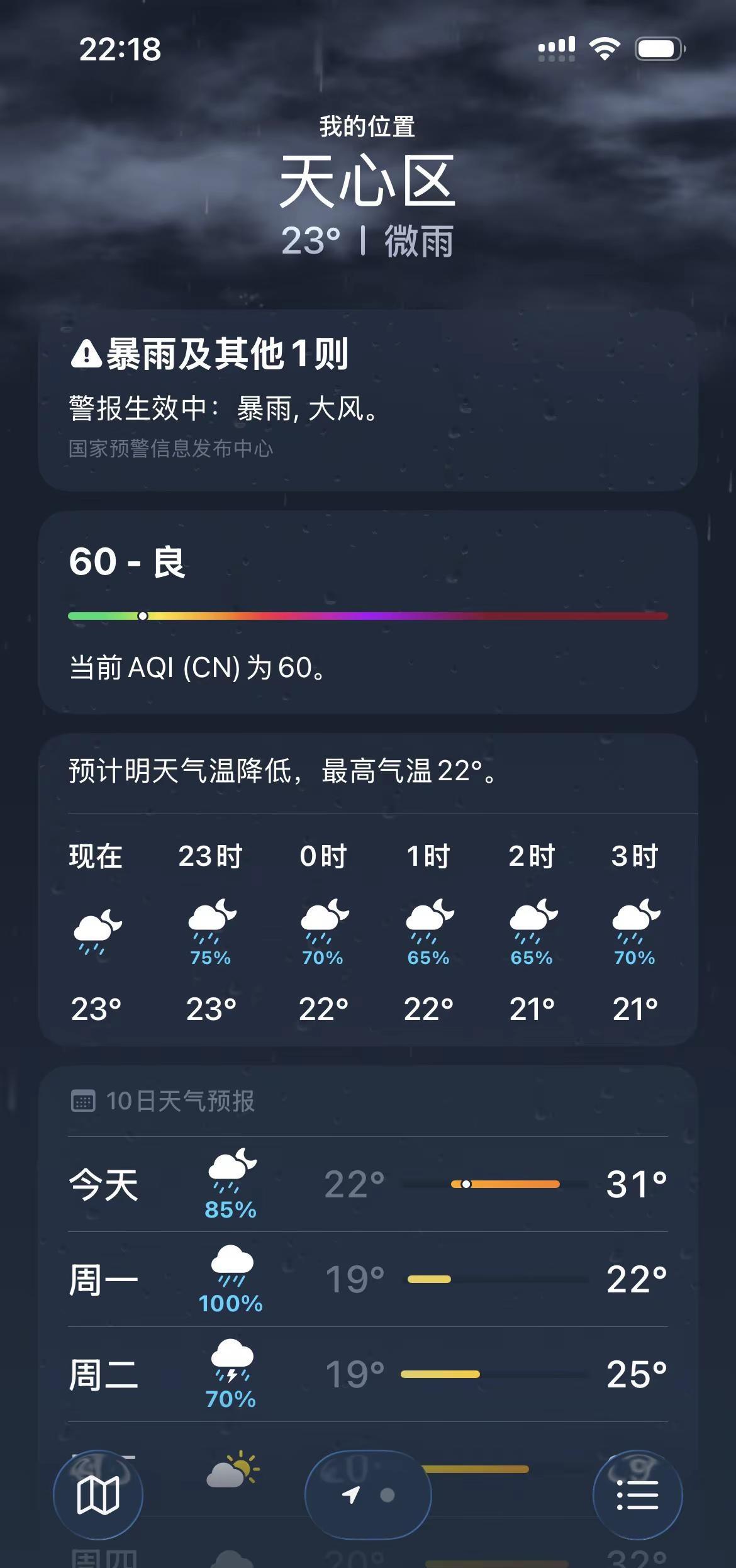 长沙这天气我真是无力吐槽。我还以为我天气预报出问题了呢😂😪过完酷暑又要开始过