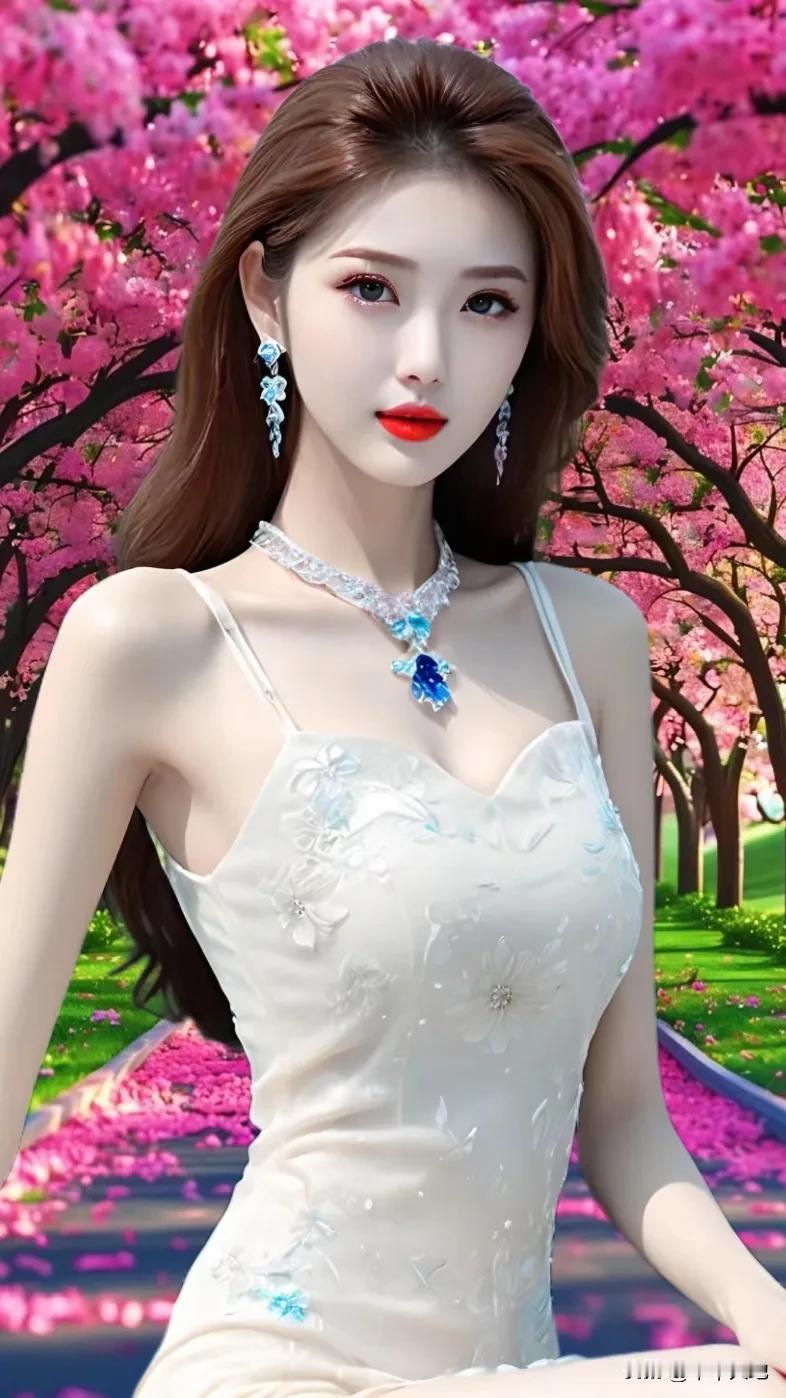 樱花树下的美人，那是一幅绝美的画面。就像在那本《樱花树下的美人》小说里，有无数个