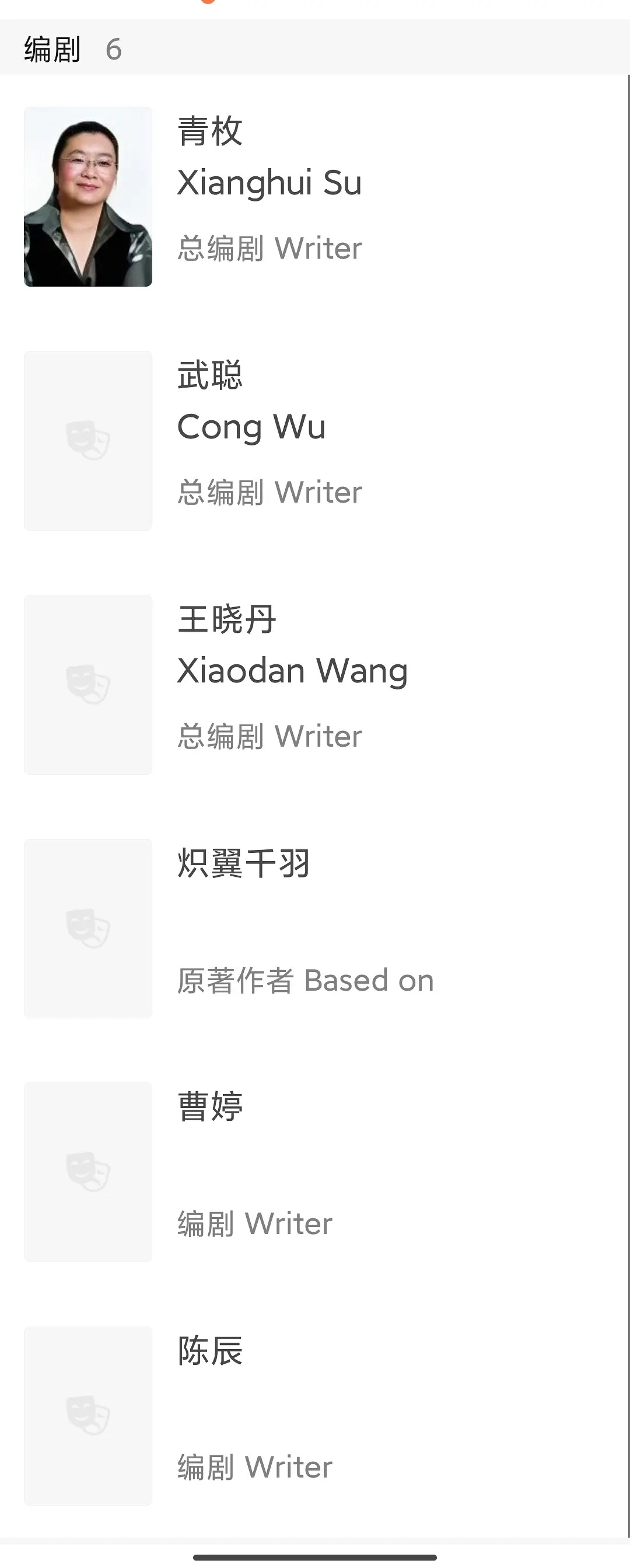 一笑随歌的编剧上大分，可以给喜欢的🌸🥜接一下除了大灯导演不错之外 ​​​