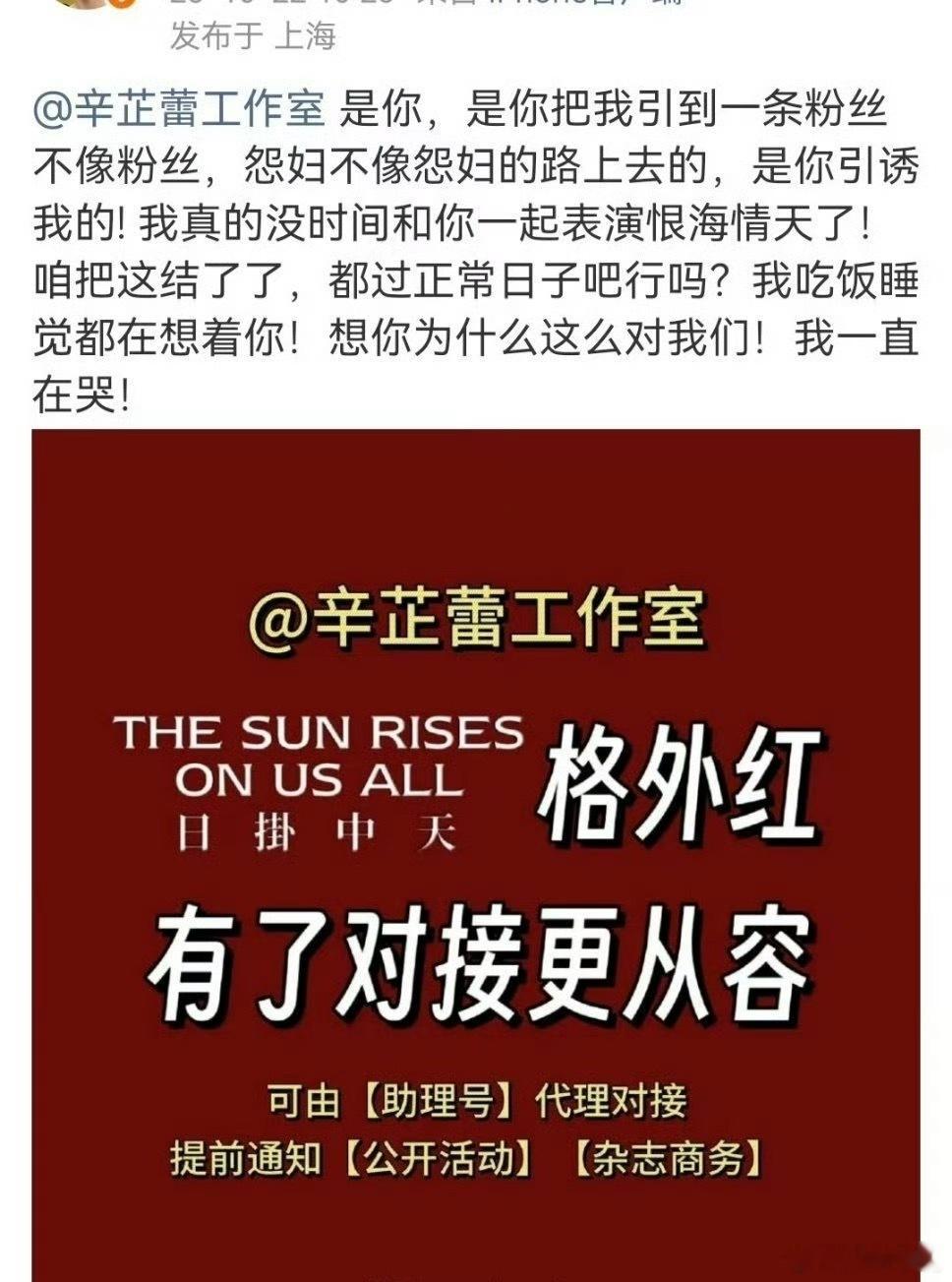 新晋影后辛芷蕾粉丝的诉求来了，估计走流量运营路线更能商业化，话题化，长久化吧～ 