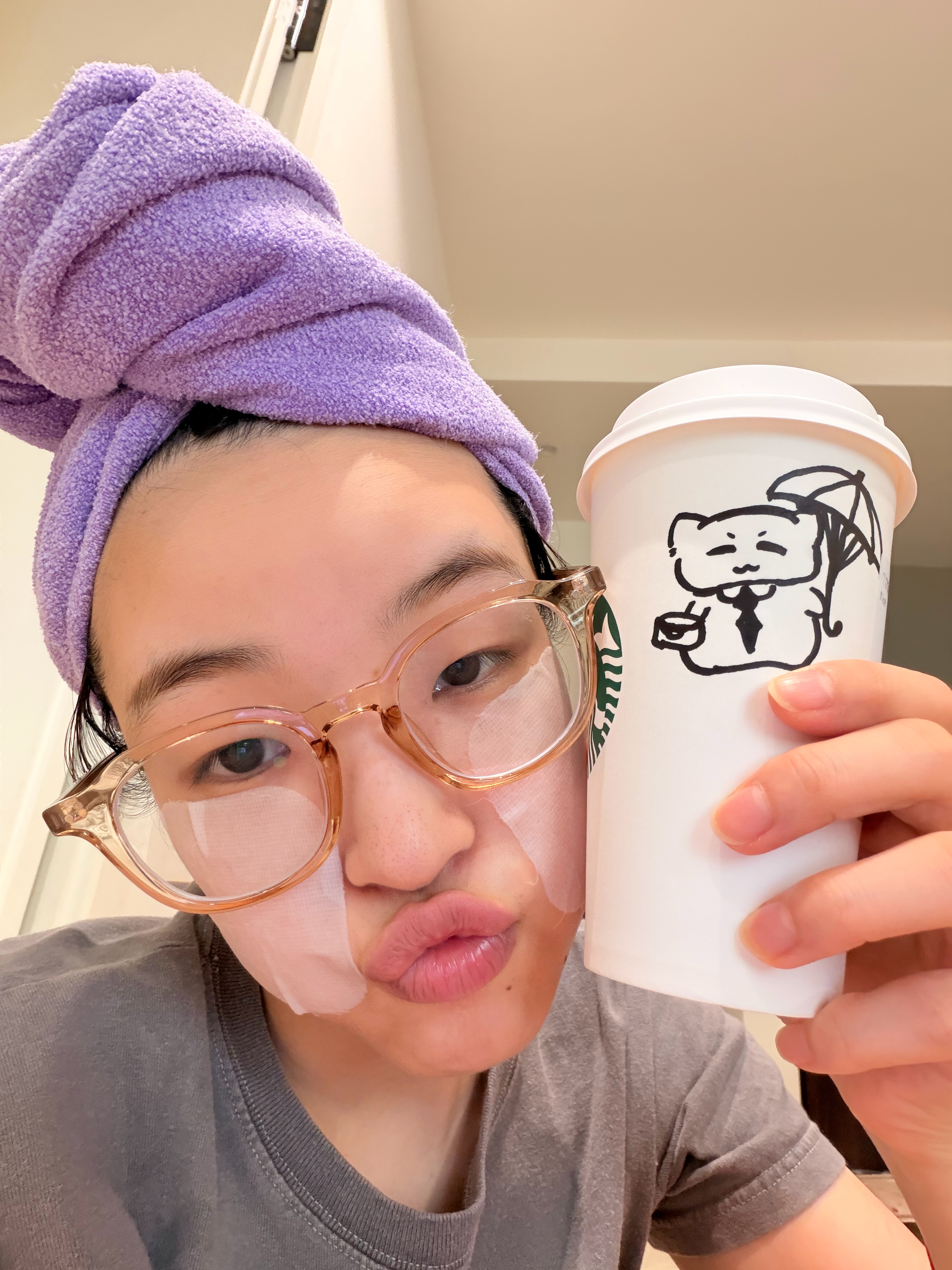 好可爱哦 点的外卖上面画了小猫 ​​​