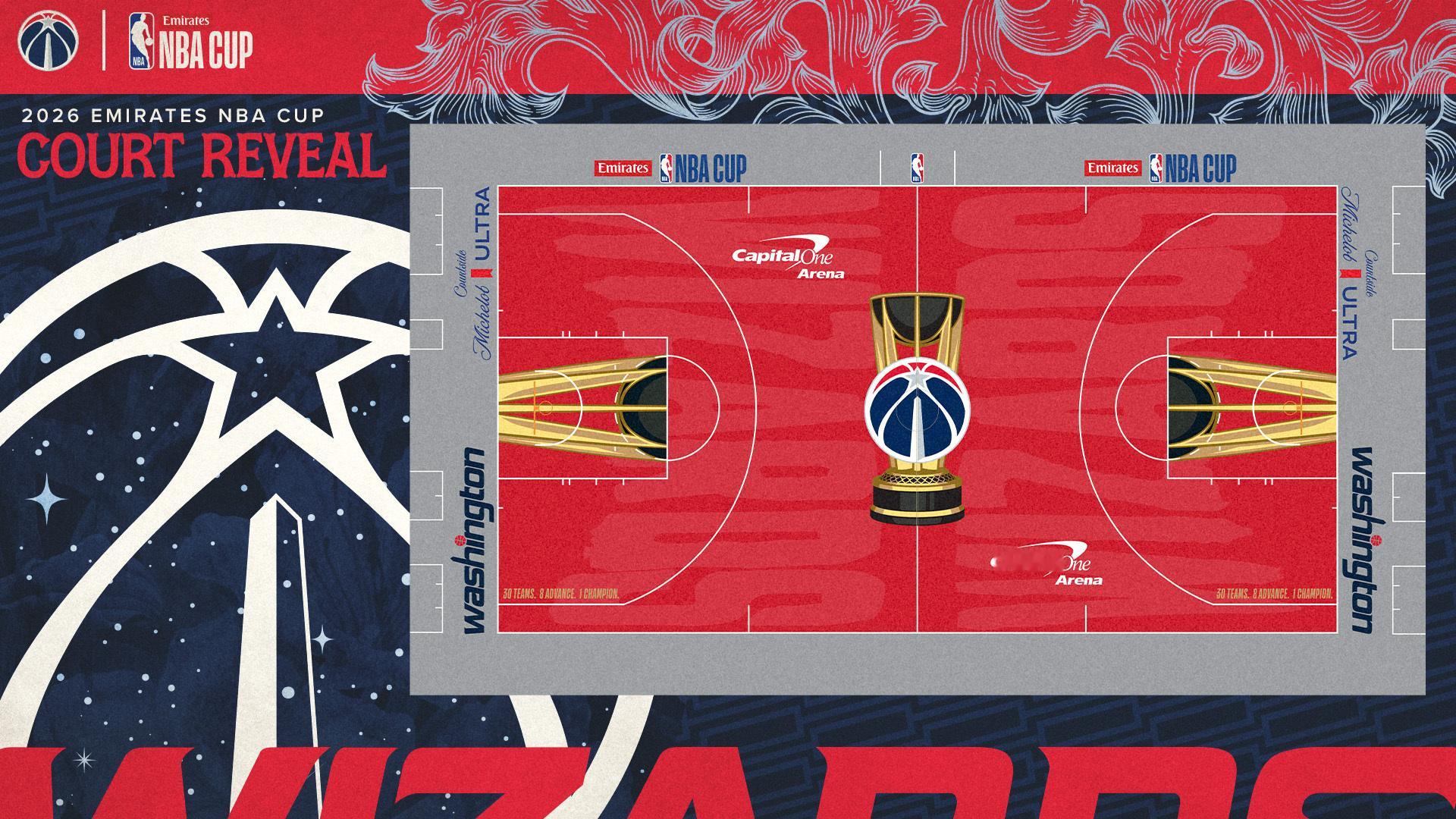 解锁新赛季NBA杯最新地板 🏆华盛顿奇才[超话]舍我奇谁 ​​​