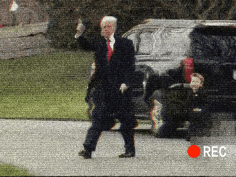 我以总统的身份命令你  不要再跟着我了！！
哈哈哈  小朋友蹦蹦跳跳的真可爱🥰