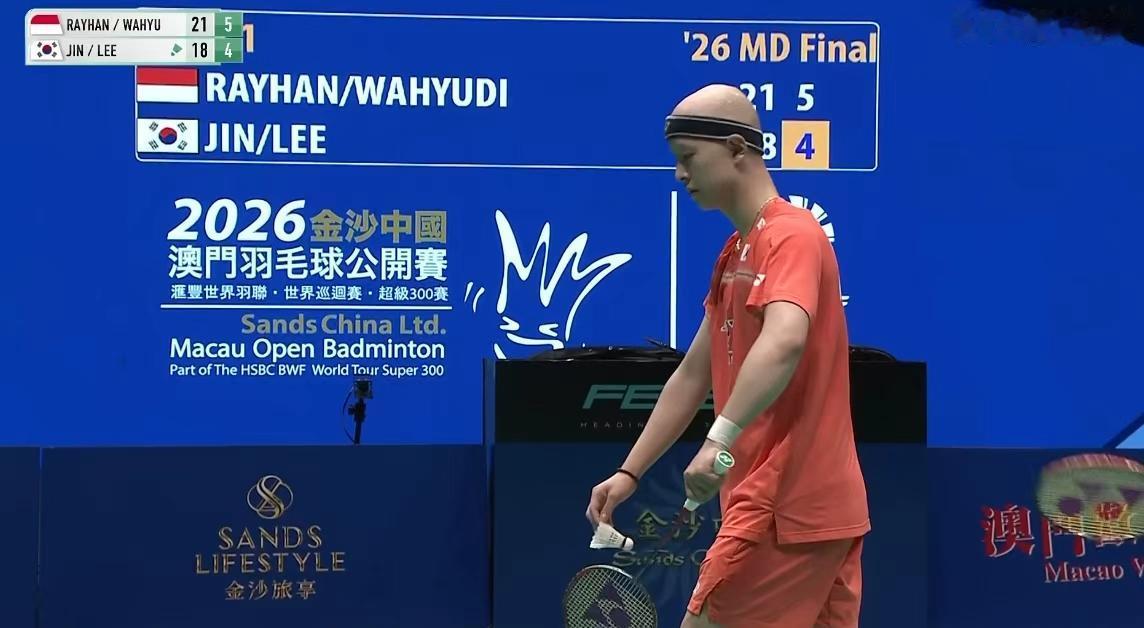 北京时间6月21日下午，刚刚结束了一场2026年中国澳门羽毛球公开赛男双决赛，韩