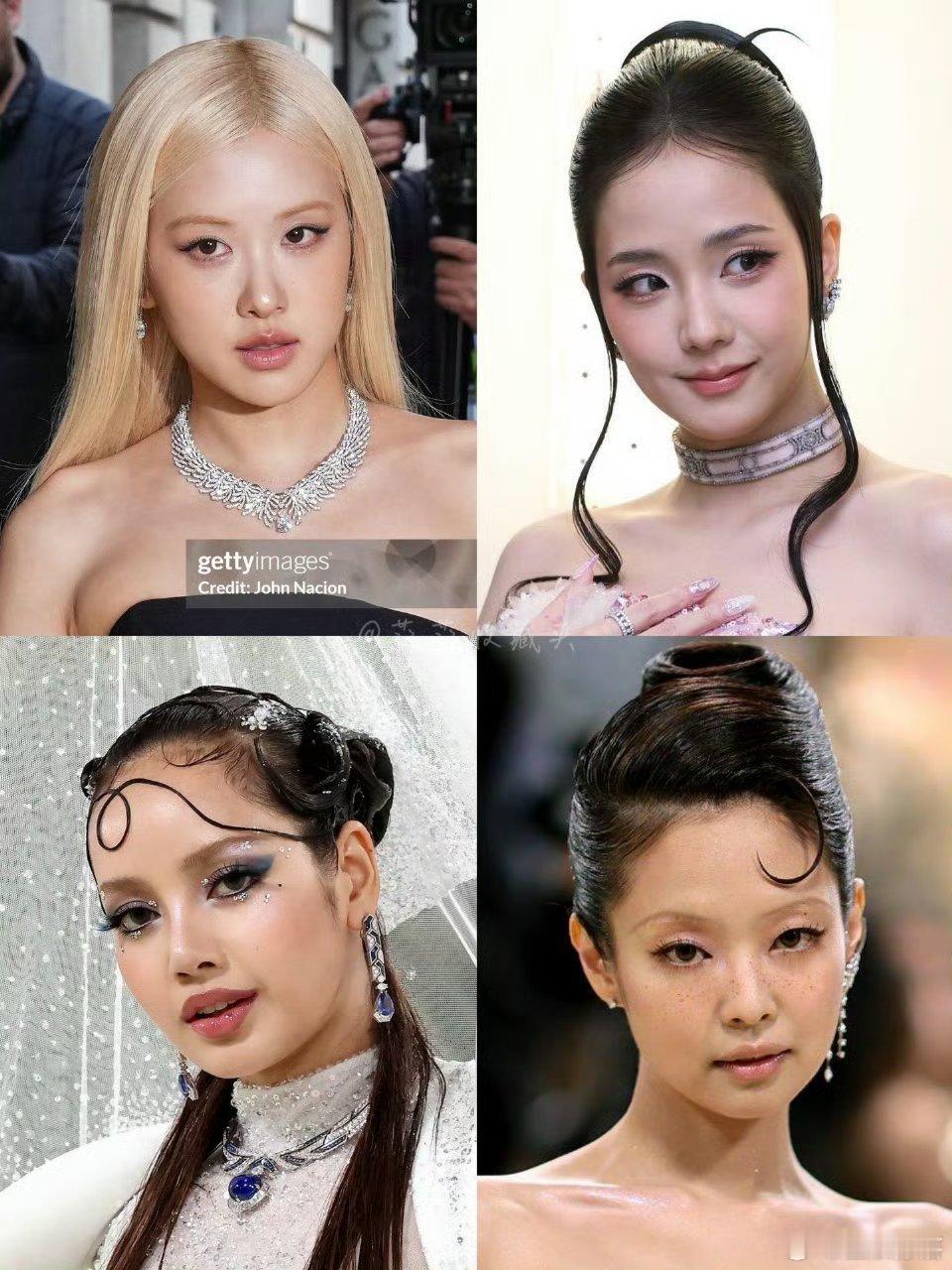 今日BLACKPINK全员MetGala红毯G社生图合集顶级女团，喜欢谁的造型：