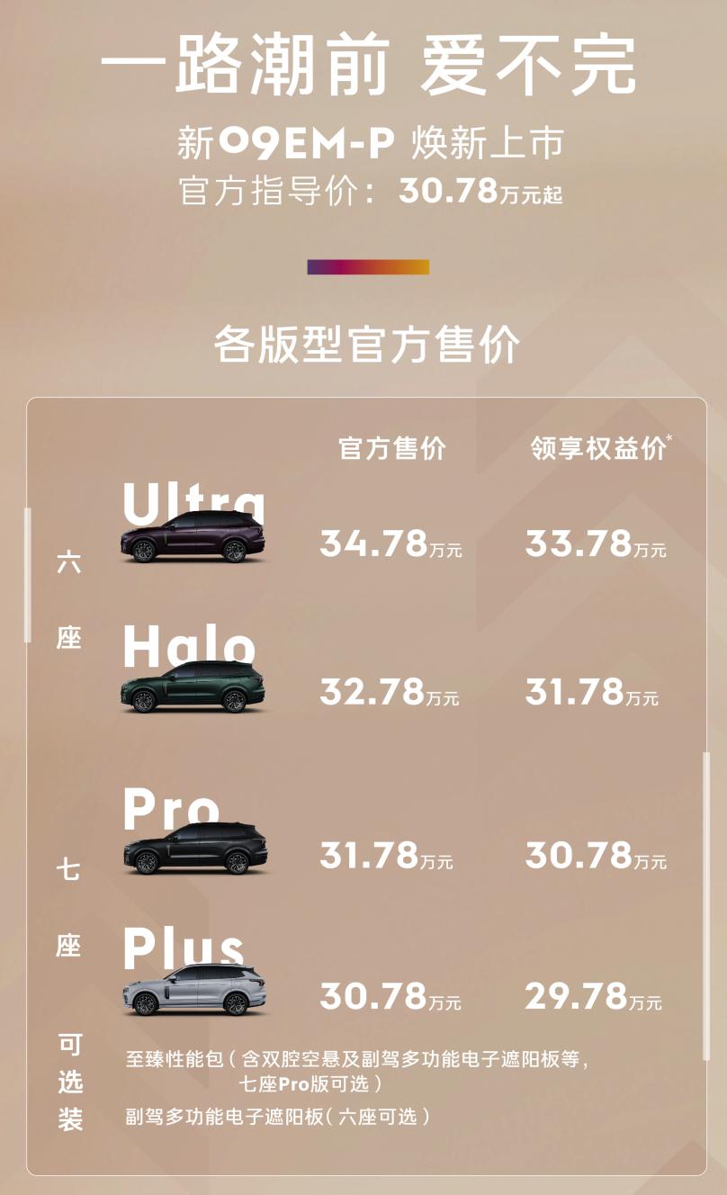 新领克09EM-P 正式上市， 首发售价29.78万元起