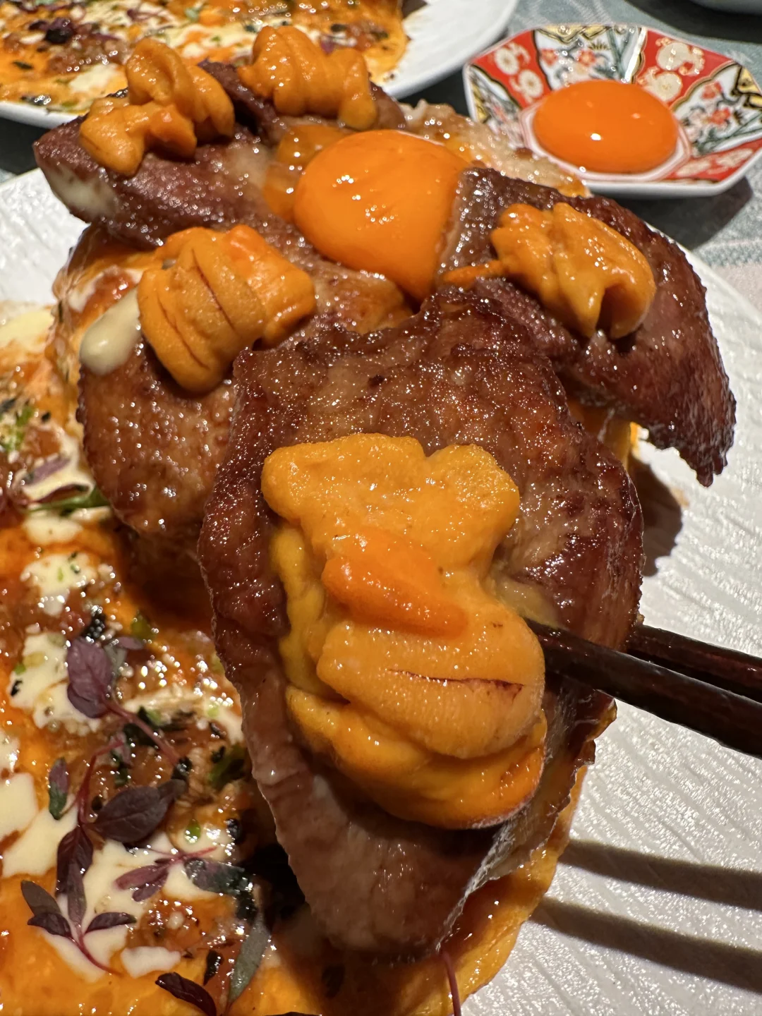 北京最好吃的饭之一：瀑布鹅肝肉酱蛋包饭！！！