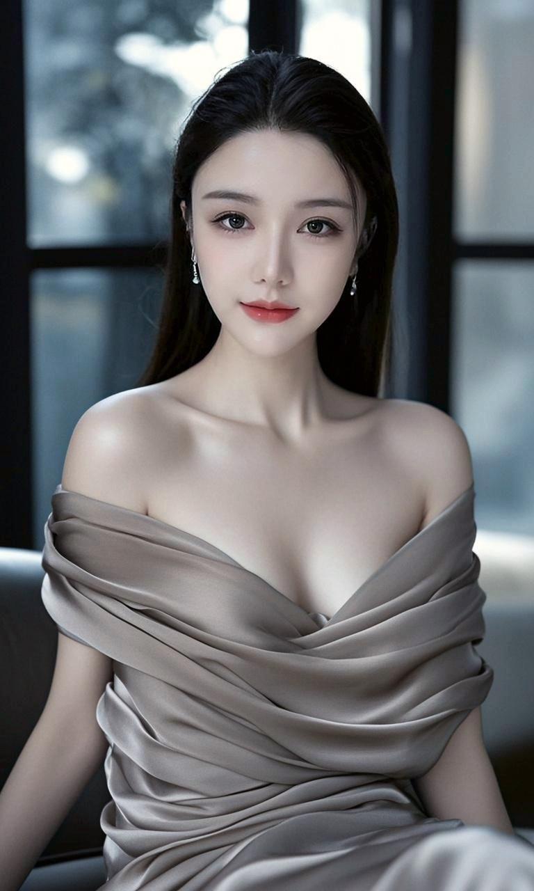 AI朦胧佳人 ai高冷女神  百因必有果下个富婆就是我 认真脸