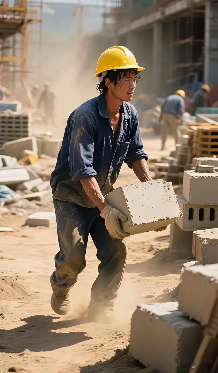 天净沙·工地搬砖人
工地搬砖称牛，
养家糊口无求。
劳累如猴犯愁。
盼薪到手，