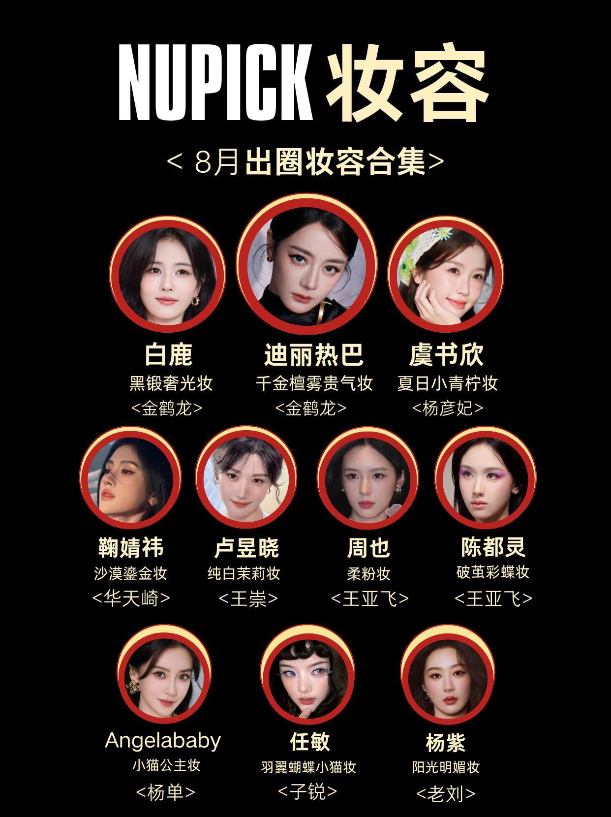 NUPICK八月最出圈妆容，你pick谁？ ​​​