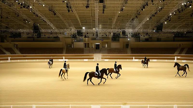 春日打卡，和马的邂逅太美妙。想起在渭河北岸五陵原上的全运会马术馆，遇见大黑马里飞