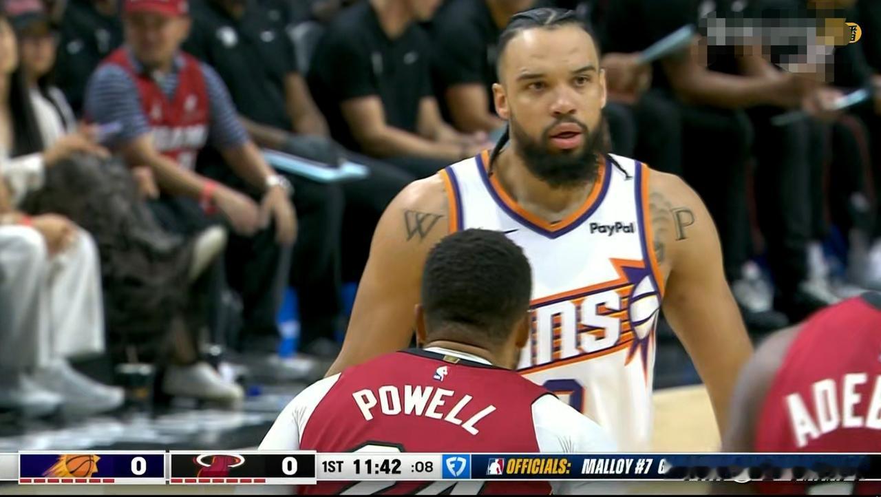 谁能拯救一下太阳球星狄龙的三分球？在今天太阳客场挑战热火的比赛中，目前双方的第一