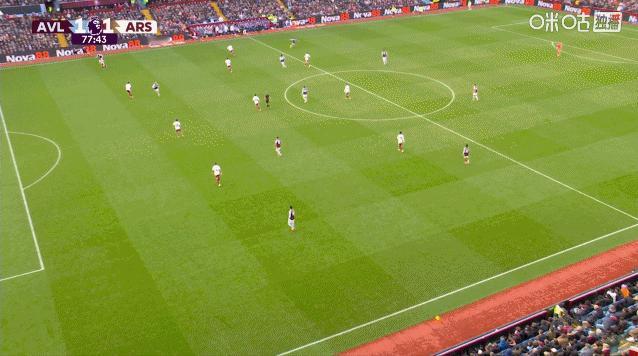 阿森纳后防失误！马伦射门稍稍偏出！！！！阿斯顿维拉vs阿森纳 英超联赛
