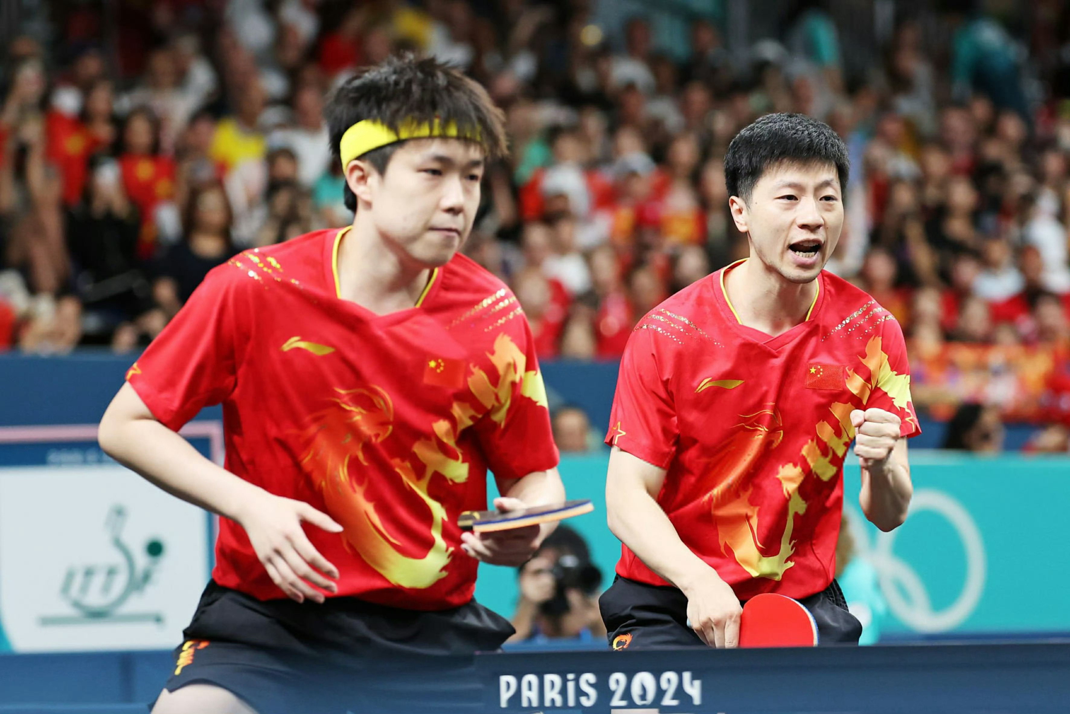 第32金🥇乒乓球男子团体🏓:中国乒乓球队（樊振东、王楚钦、马龙）有惊无险，完