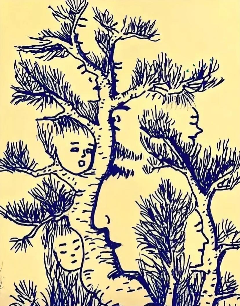 我一眼找到了9张隐藏的人脸，挺有趣的，你也来试试吧！