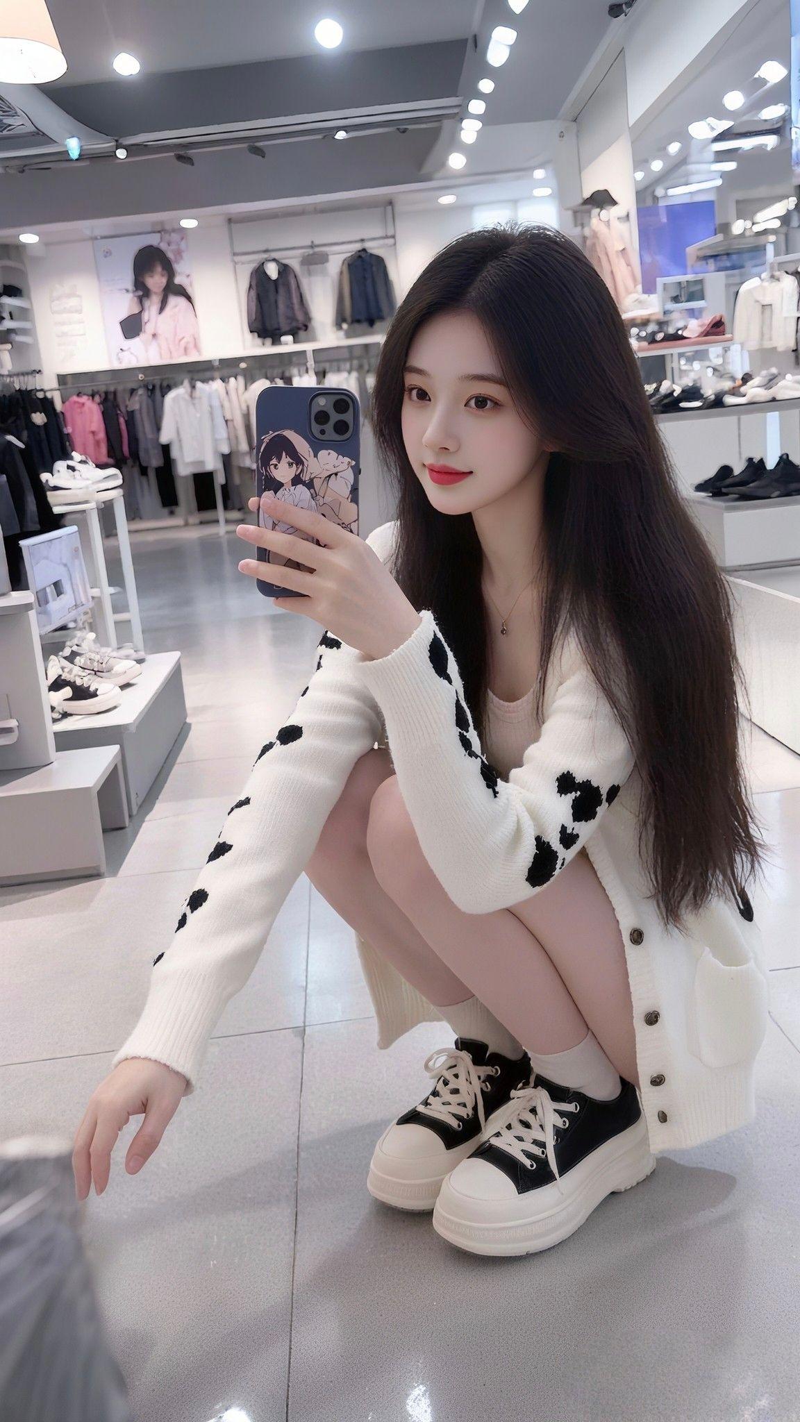 穿搭 美女 抖音推广 心动的感觉 控腿