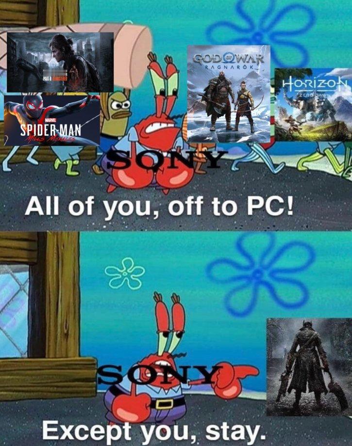 索尼要不把《血源诅咒》也放出来吧（X：ShitpostRock）游戏趣图