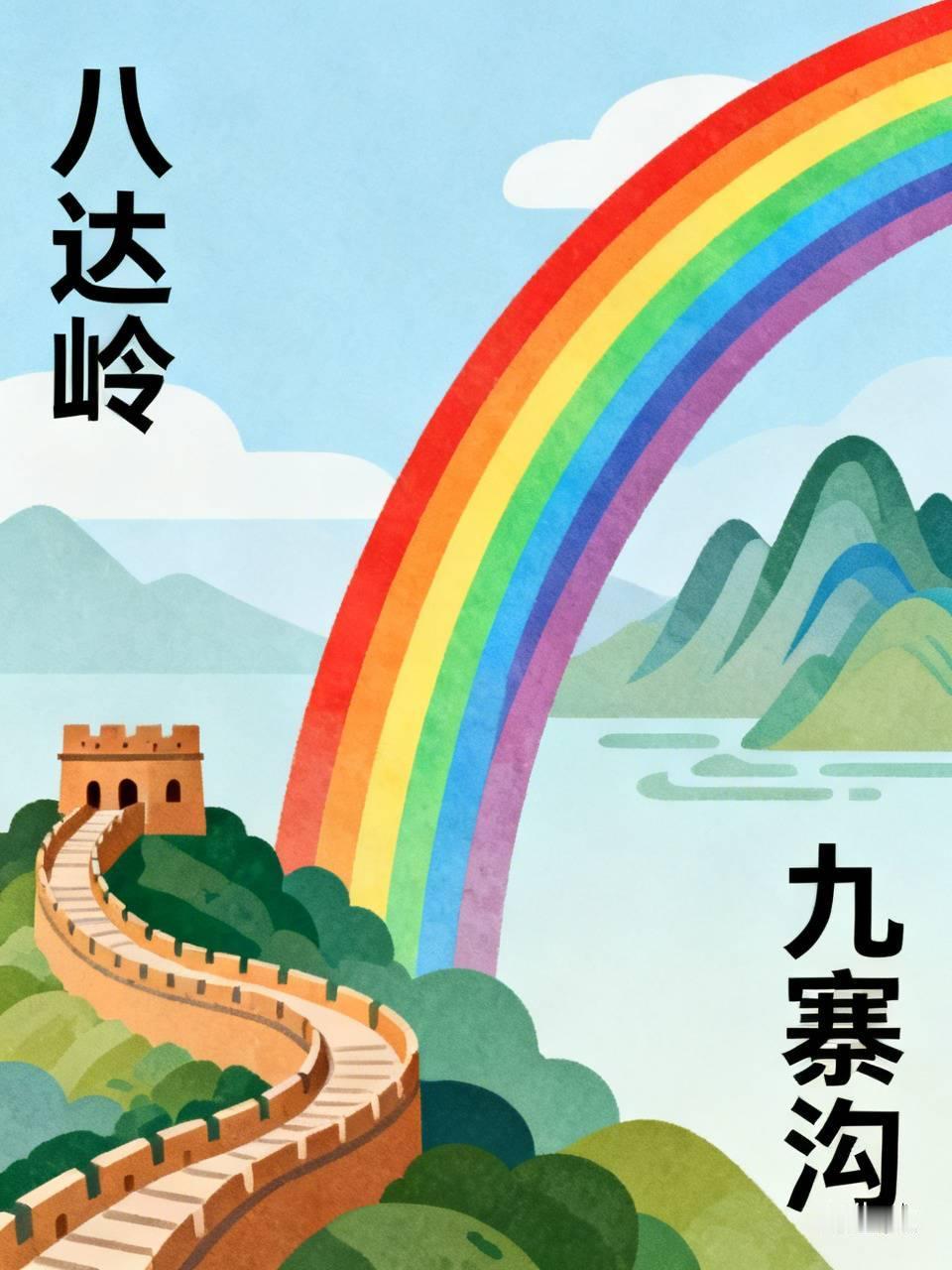彩虹邀对
下联：九寨沟。