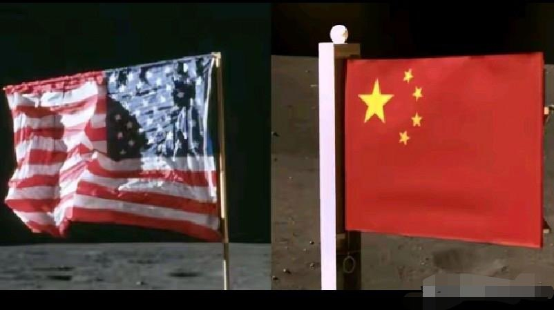 看人家美国旗飘的，月球上风得多大？再看五星红旗一动不动，要反思差距。[doge]