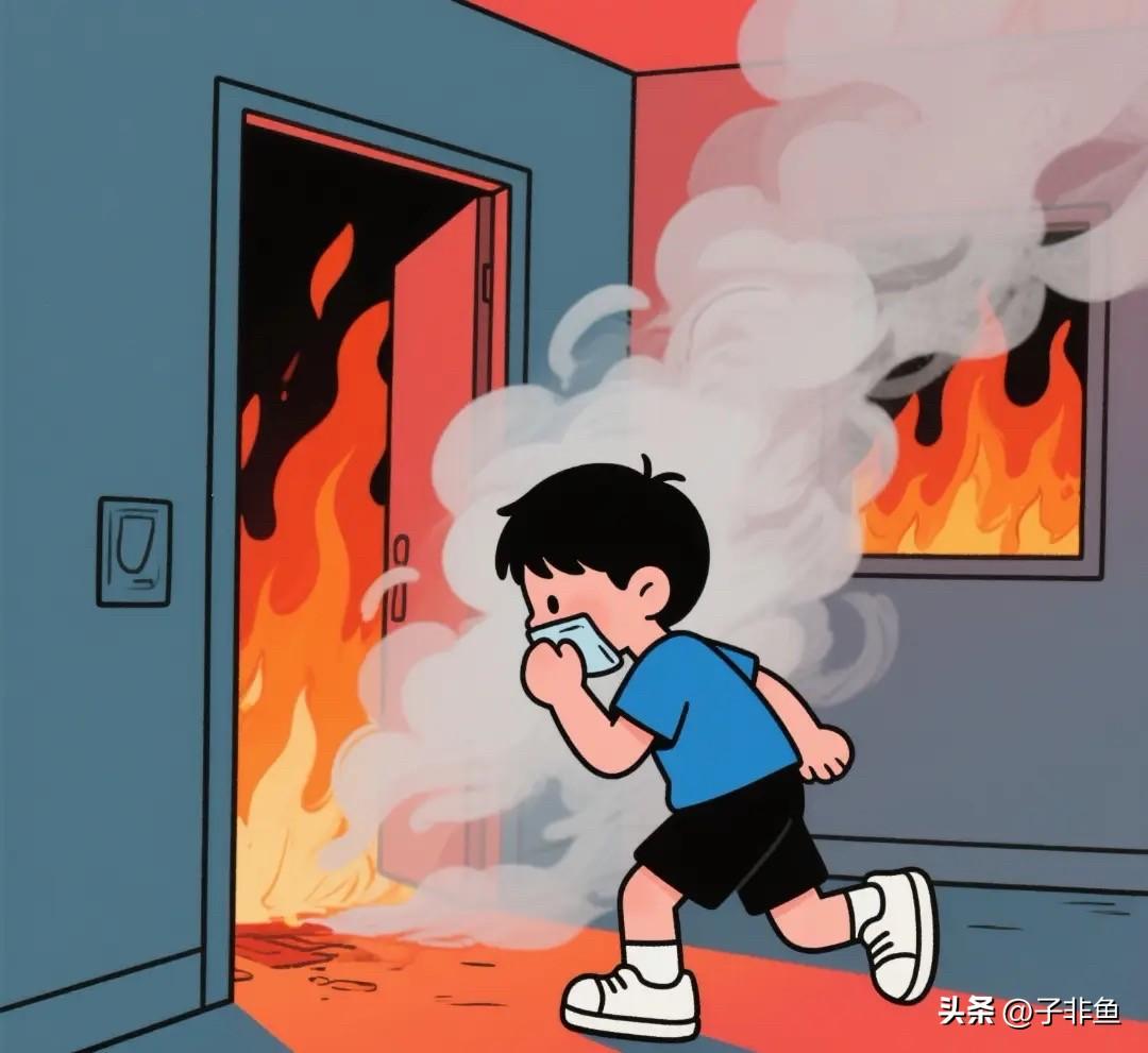 近日，一女子入住湖南安化一旅店，
半夜发现房间有烟起火，情急之下，女子赶紧拿旅店