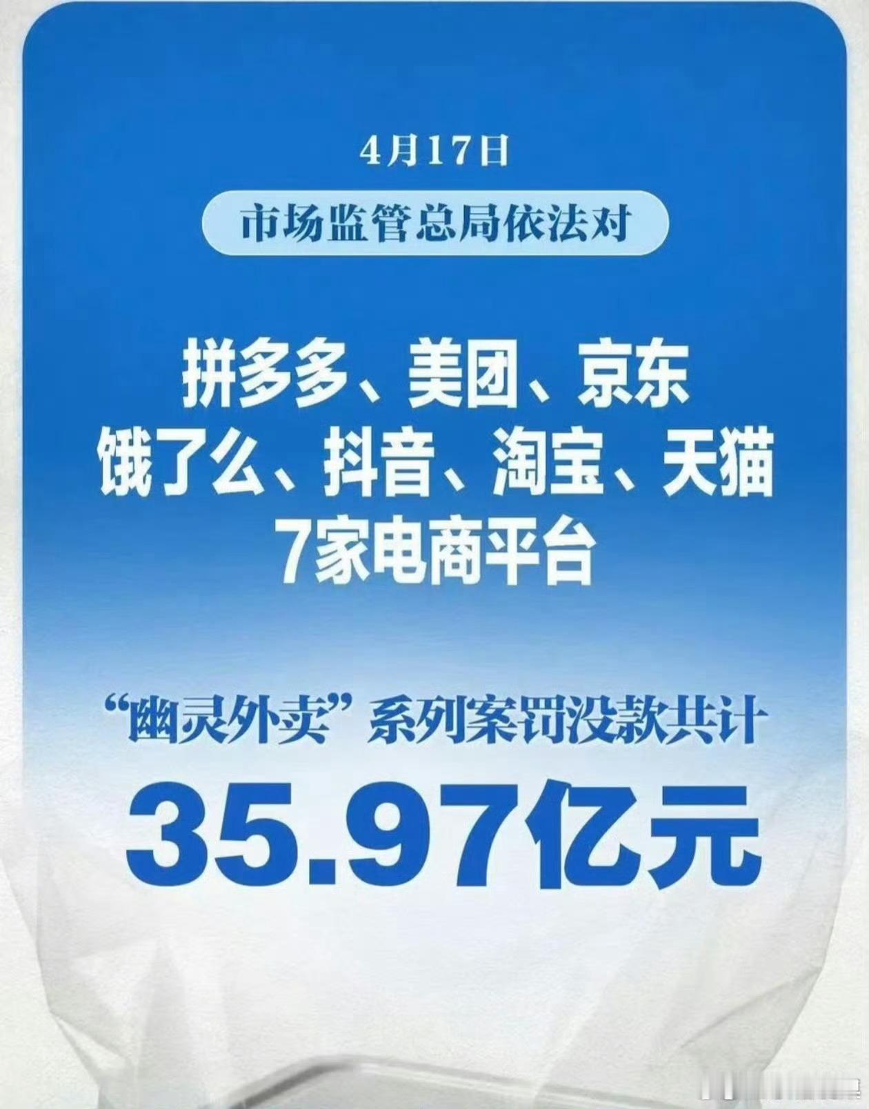 最近几个外卖平台都被处罚了？我看也被回应了几个最大的外卖平台首页 30% 都是幽