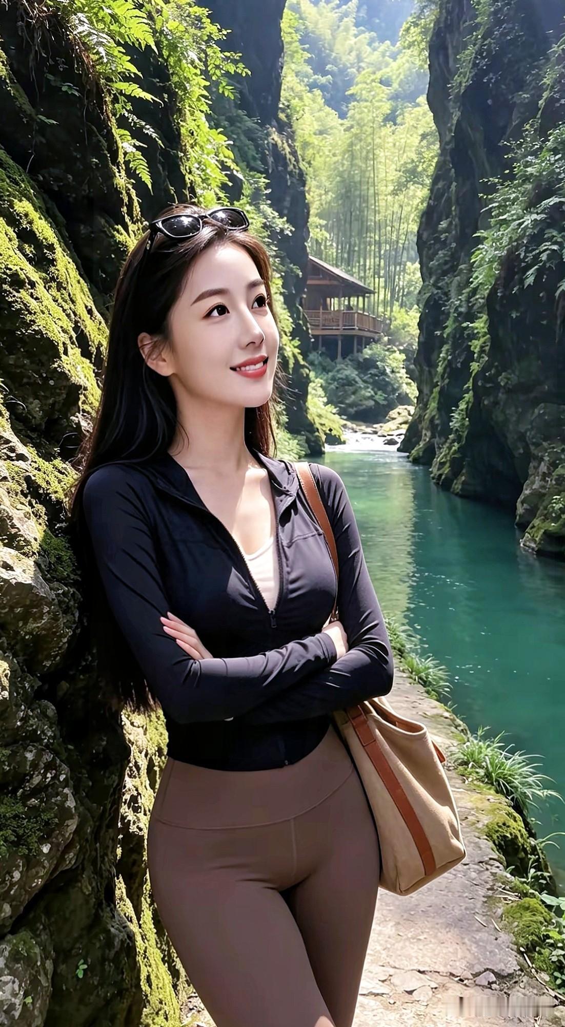 暂别城市喧嚣，在峡谷流水间寻一份自在清闲～ 美女的美丽瞬间分享 户外美照分享分享