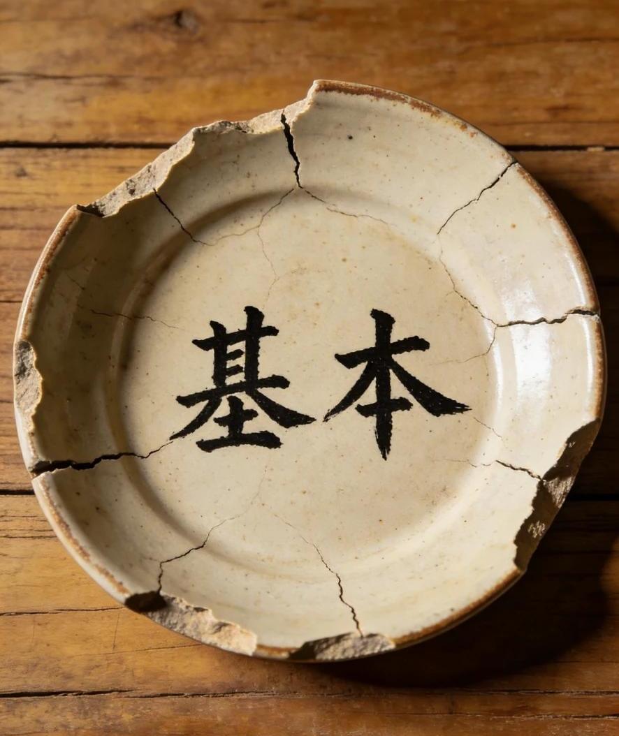 图中的这个盘子是哪个朝代的呢？胎厚釉糙，还带点酱口，感觉有点像元朝的玩意儿。一说