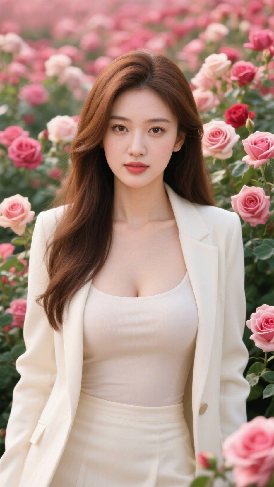 晴野芳花赋
 
晓日临空照野阡，晴光万里覆平川。
千枝竞绽凝清露，万蕊齐开沐晓烟