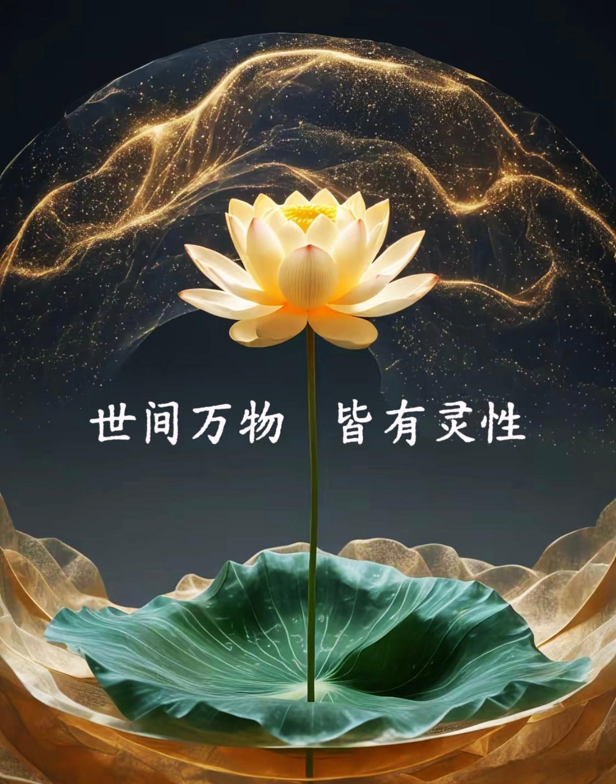 世间万物，皆有灵性。所以，我们都要对其有敬畏之心。敬天地之间的能量，敬因果的力量