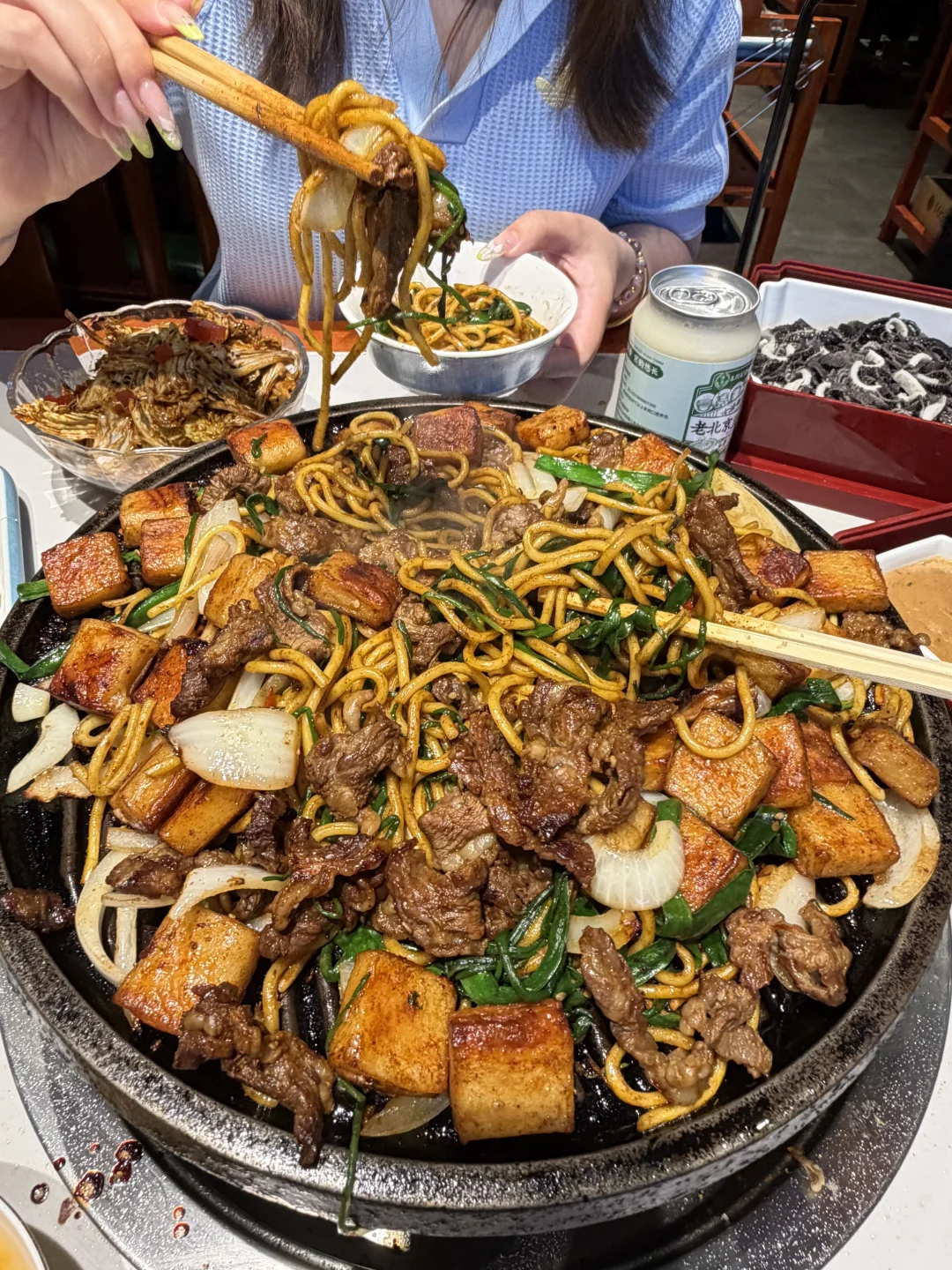 确实是北京数一数二好吃的炙子烤面！！！