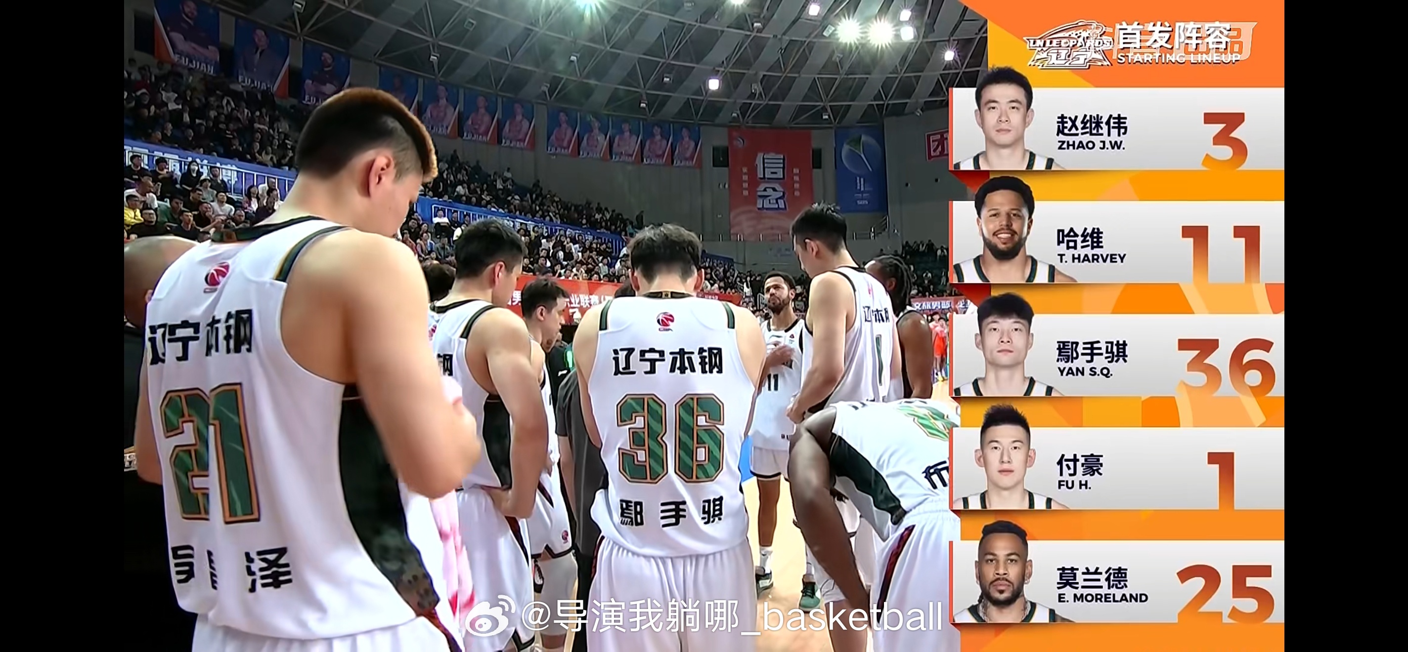 乌戈又排出一套新首发…..福建男篮vs辽宁男篮