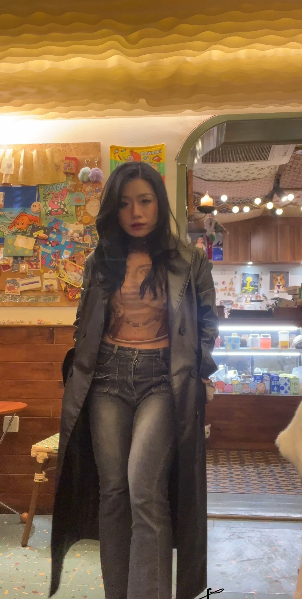 方脸造型look