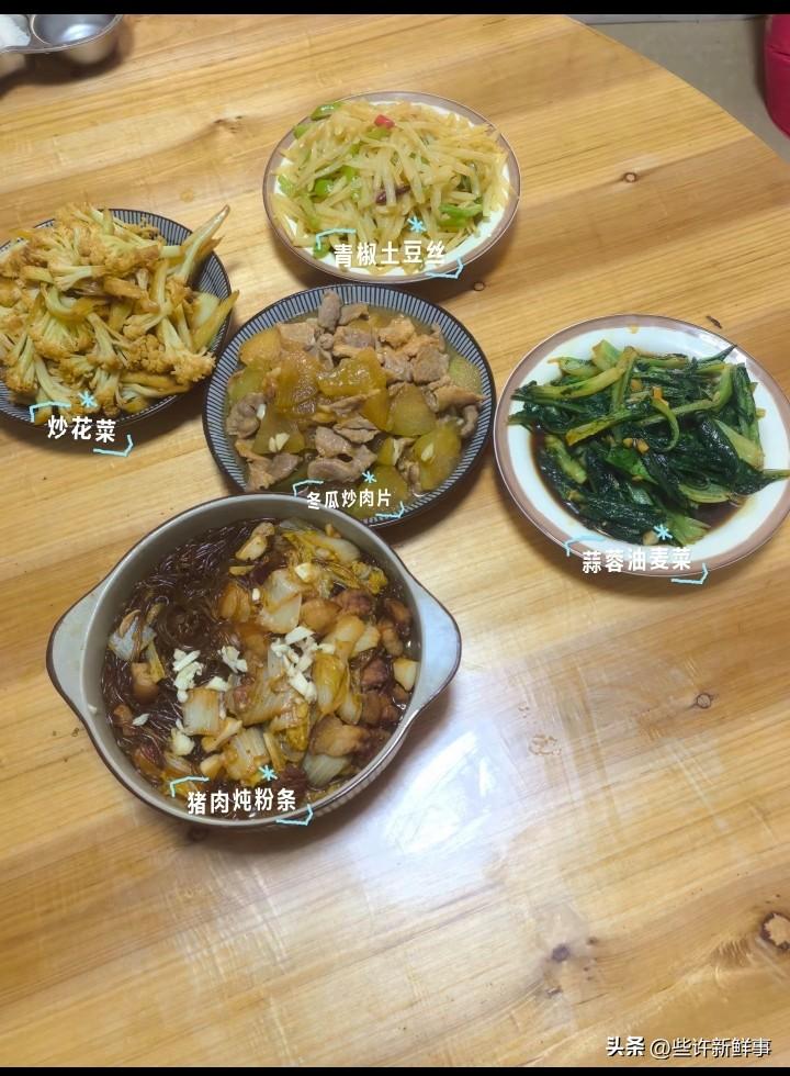 八个人员工餐吃这些可以吗