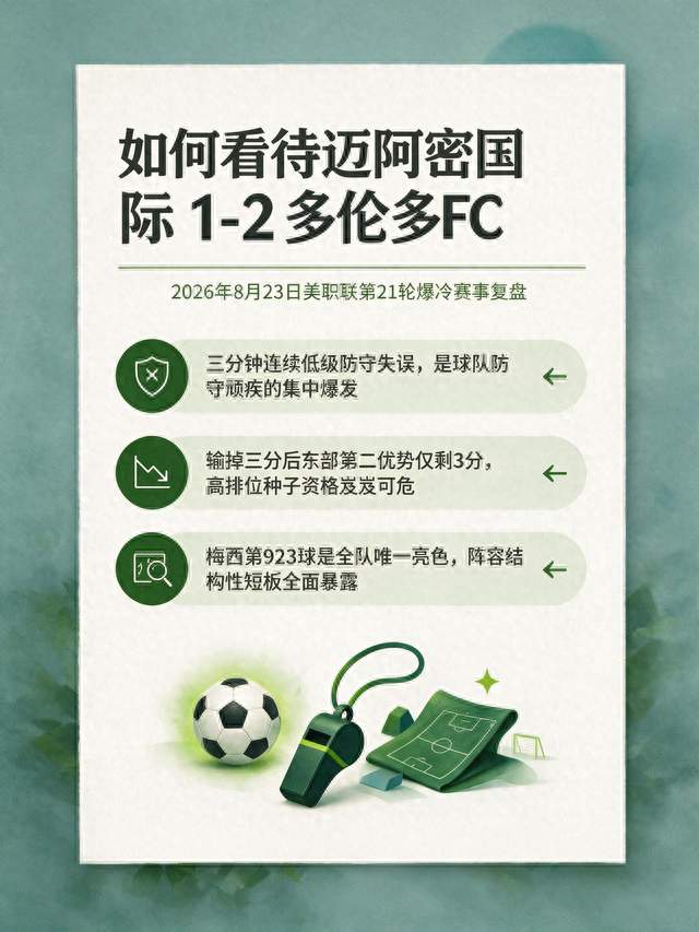 如何看待迈阿密国际1-2多伦多FC