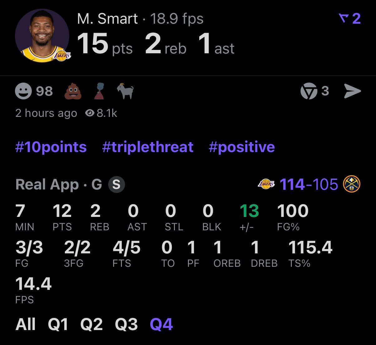 下半场发力，刚哥nb湖人vs掘金