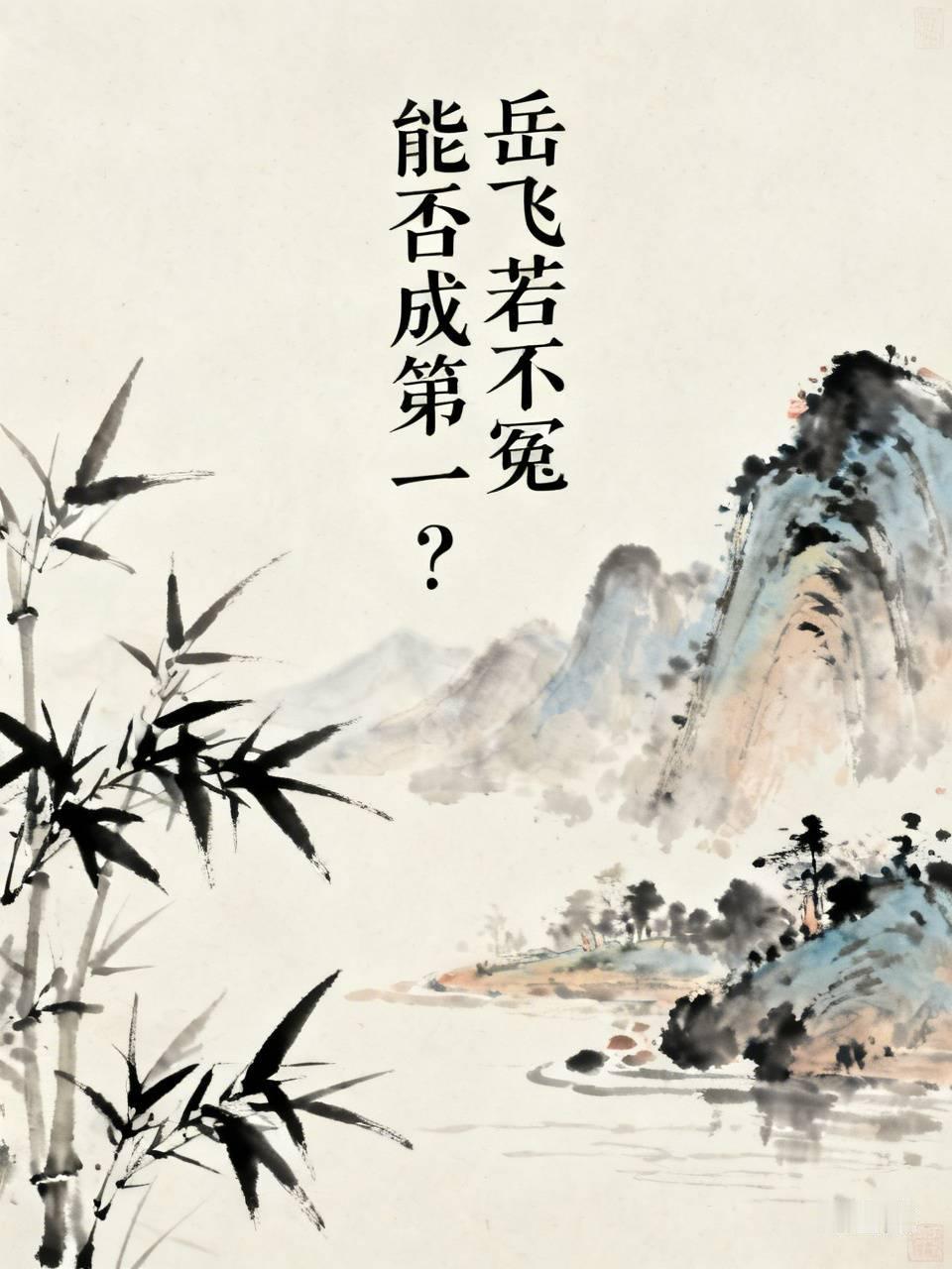 岳飞若不冤死，绝对有实力竞争第一民族英雄的位置。大家提起岳飞，“精忠报国”“还我