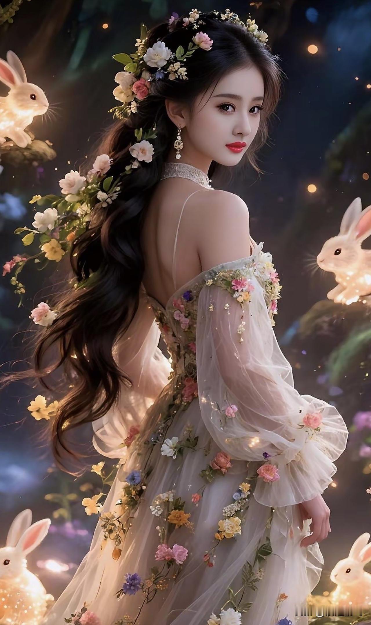 花间美人影，梦回古时情。分享一张花开的照片 家乡最美的风景照 分享孩子的画 家乡