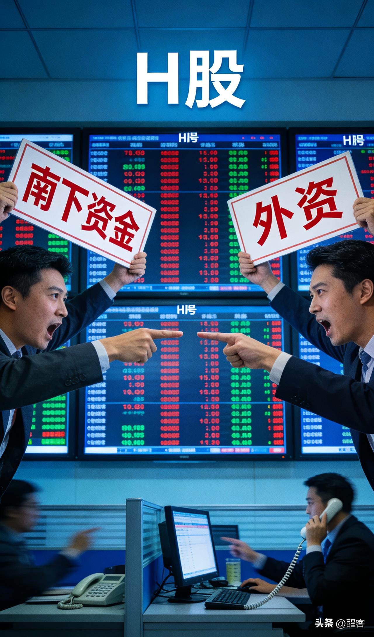 当前港股市场正在上演一场"内资托底 vs 外资撤离"的博弈。

南向资金（内资）