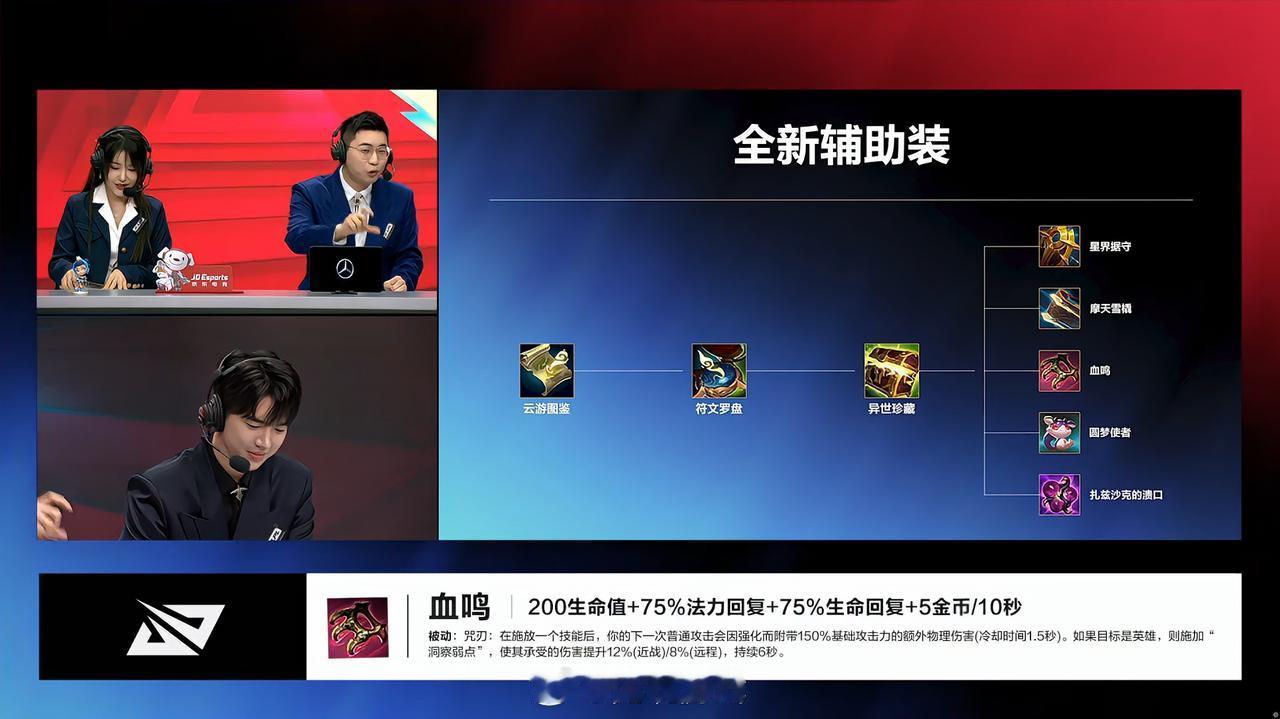 【 #2024lpl春季赛# BLG vs TES】

新装备讲解：
 PYL：