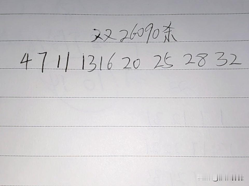 双色球26090期排码
04、07、11、13、16、20、25、28、32
上